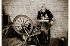 Wool spinning at Wimpole